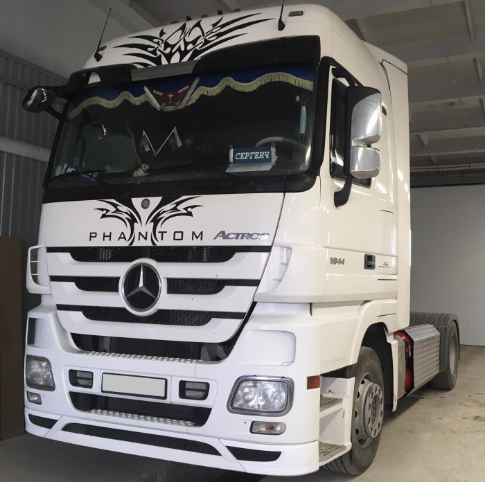 Установка ГБО на Mercedes-Benz Actros 1844LS 2018г., Газодизель, метан ALEX Diesel (Польша), двигатель 12.0л. 6 цилиндров (Дизель)
